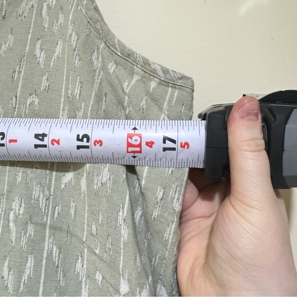 Women's American Eagle Green and Beige Sleeveless Baby Doll Midi Dress Size M - Picture 14 of 15